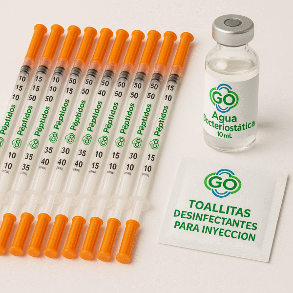 Combo de Agua Bacteriostática (10 mL) + 10 Jeringas de 1 mL